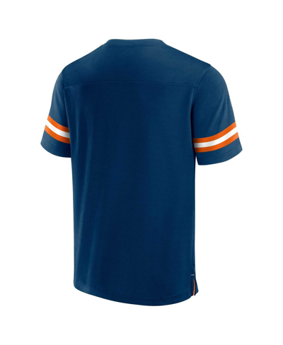 Fanatics Branded  Navy Chicago Bears Jersey Tackle V-neck T-shirt In Navy