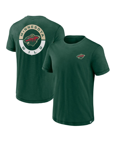 Shop Fanatics Men's  Green Minnesota Wild High Stick T-shirt