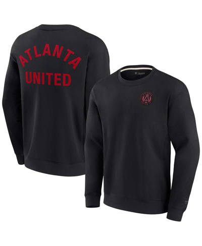 Fanatics Signature Unisex  Black Atlanta United Fc Super Soft Fleece Crew Sweatshirt In Black