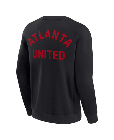Fanatics Signature Unisex  Black Atlanta United Fc Super Soft Fleece Crew Sweatshirt In Black