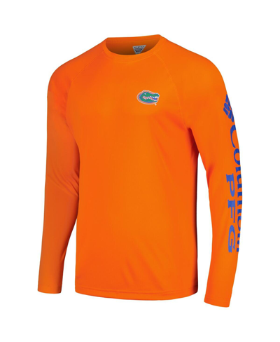 Shop Columbia Men's  Orange Florida Gators Terminal Tackle Omni-shade Raglan Long Sleeve T-shirt