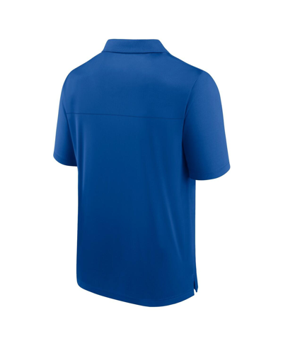 Shop Fanatics Men's  Blue New York Rangers Left Side Block Polo Shirt