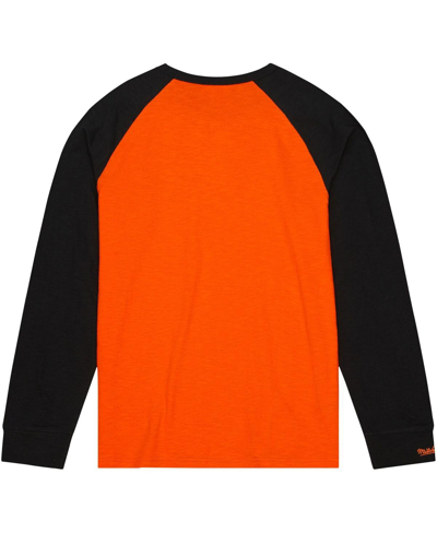 Mitchell & Ness Men's  Orange Oklahoma State Cowboys Legendary Slub Raglan Long Sleeve T-shirt In Orange