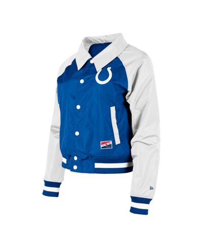 New Era Women's  Royal Indianapolis Colts Coaches Raglan Full-snap Jacket In Royal