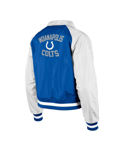 New Era Women's  Royal Indianapolis Colts Coaches Raglan Full-snap Jacket In Royal