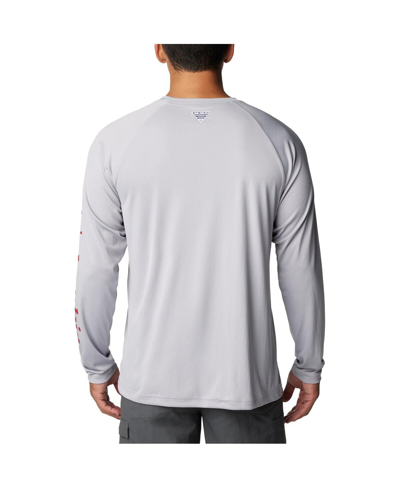 Shop Columbia Men's  Gray Alabama Crimson Tide Terminal Tackle Omni-shade Raglan Long Sleeve T-shirt