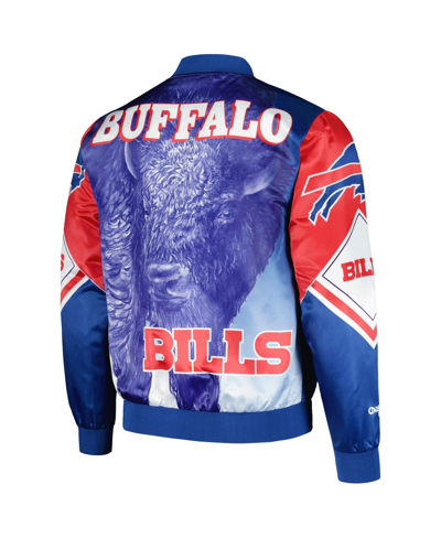 Shop Chalk Line Men's  Royal Buffalo Bills Fanimation Satin Full-snap Jacket