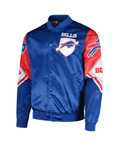 Shop Chalk Line Men's  Royal Buffalo Bills Fanimation Satin Full-snap Jacket