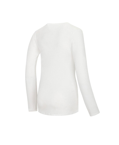 Shop Concepts Sport Women's  White, Royal Florida Gators Long Sleeve V-neck T-shirt And Gauge Pants Sleep  In White,royal