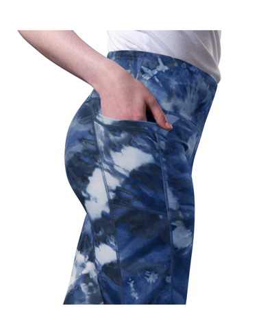 Msx By Michael Strahan Women's  Navy Denver Broncos Aubrey Tie-dye Leggings In Navy