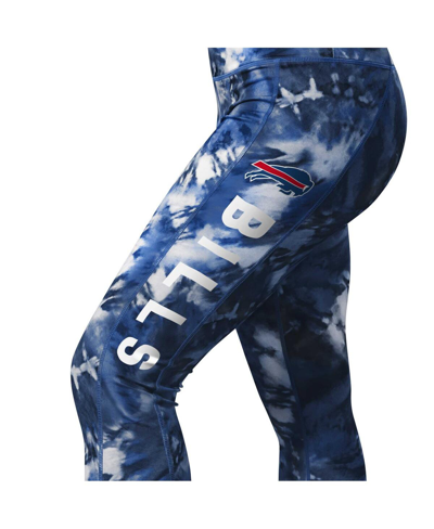 Shop Msx By Michael Strahan Women's  Navy Buffalo Bills Aubrey Tie-dye Leggings