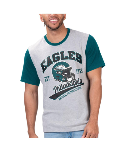 Shop G-iii Sports By Carl Banks Men's  Gray Philadelphia Eagles Black Label T-shirt