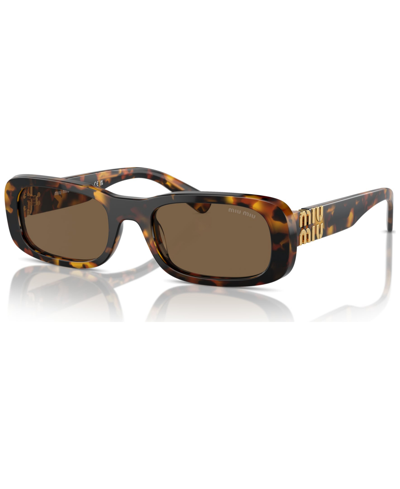 Shop Miu Miu Women's Sunglasses Mu 08zs In Honey Havana