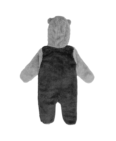 Outerstuff Newborn And Infant Boys And Girls Black Pittsburgh Penguins Game Nap Teddy Fleece Bunting Full-zip S In Black