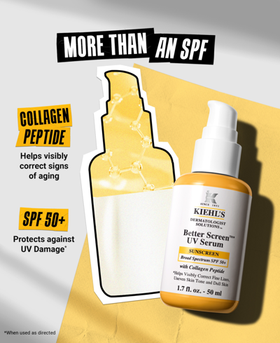 Shop Kiehl's Since 1851 Better Screen Uv Serum Spf 50+ With Collagen Peptide In No Color
