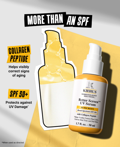 Kiehl's Since 1851 Better Screen Uv Serum Spf 50+ With Collagen Peptide In No Color