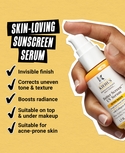 Kiehl's Since 1851 Better Screen Uv Serum Spf 50+ With Collagen Peptide In No Color