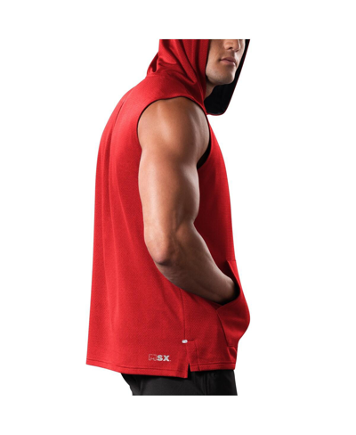 Msx By Michael Strahan Men's  Red Atlanta Falcons Marathon Sleeveless Pullover Hoodie In Red