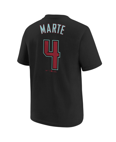 Nike Big Boys  Ketel Marte Black Arizona Diamondbacks 2024 Fuse Name And Number T-shirt In Black