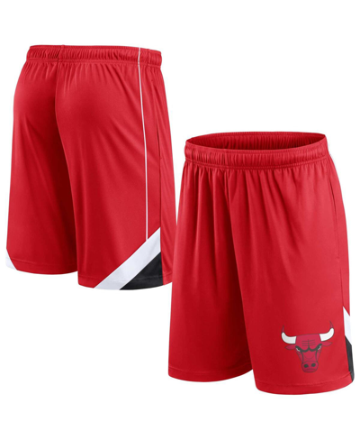 Shop Fanatics Men's  Red Chicago Bulls Slice Shorts