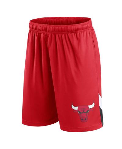 Shop Fanatics Men's  Red Chicago Bulls Slice Shorts
