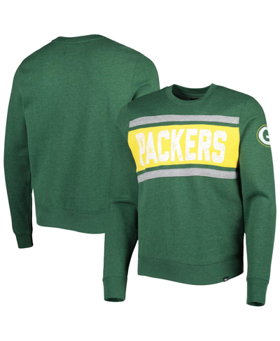 Shop 47 Brand Men's ' Heathered Green Distressed Green Bay Packers Bypass Tribeca Pullover Sweatshirt