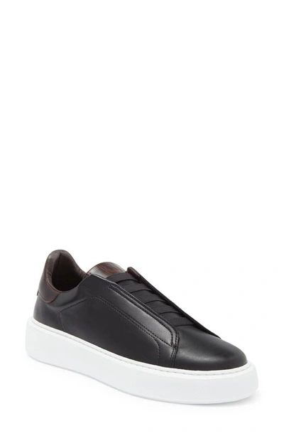 Shop Bruno Magli Lisbon Slip-on Sneaker In Black