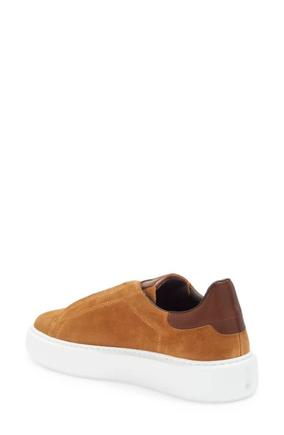 Shop Bruno Magli Lisbon Slip-on Sneaker In Cognac Suede