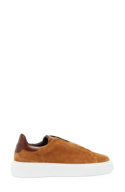 Shop Bruno Magli Lisbon Slip-on Sneaker In Cognac Suede