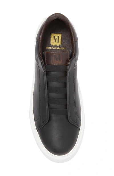 Shop Bruno Magli Lisbon Slip-on Sneaker In Black