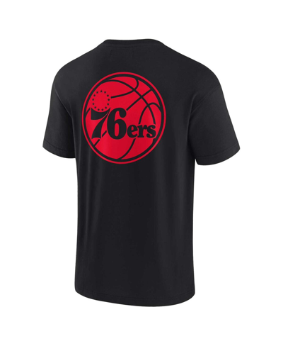 Shop Fanatics Signature Men's And Women's  Black Philadelphia 76ers Super Soft T-shirt