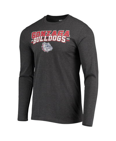 Shop Concepts Sport Men's  Navy, Heathered Charcoal Distressed Gonzaga Bulldogs Meter Long Sleeve T-shirt  In Navy,heathered Charcoal