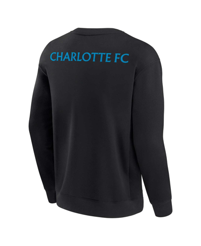 Fanatics Signature Unisex  Black Charlotte Fc Super Soft Fleece Crew Sweatshirt In Black