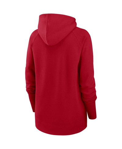Shop Nike Women's  Red Tampa Bay Buccaneers Asymmetrical Raglan Full-zip Hoodie