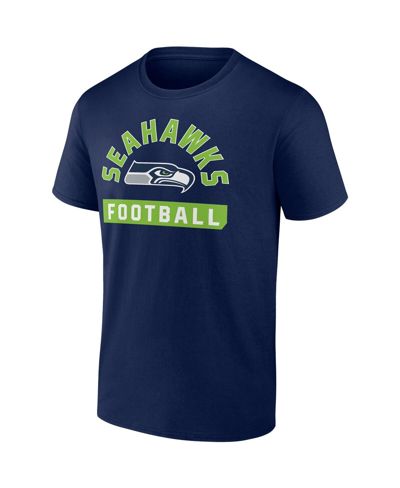 Fanatics Branded College Navy/white Seattle Seahawks Two-pack 2023 Schedule T-shirt Combo Set In Navy,white