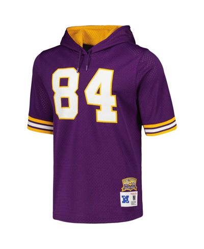 Mitchell & Ness Randy Moss Purple Minnesota Vikings Retired Player Mesh Name & Number Hoodie T-shirt In Purple