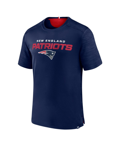 Shop Fanatics Men's  Navy New England Patriots Defender Evo T-shirt