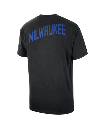 Shop Nike Men's  Black Milwaukee Bucks 2023/24 City Edition Courtside Max90 T-shirt