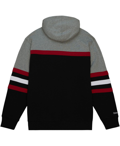 Mitchell & Ness Men's  Black, Gray Chicago Blackhawks Head Coach Pullover Hoodie In Black,gray