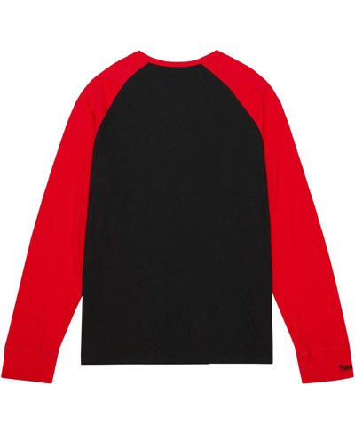 Mitchell & Ness Men's  Black Ohio State Buckeyes Legendary Slub Raglan Long Sleeve T-shirt In Black