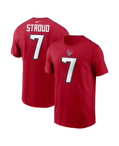 Shop Nike Men's  C.j. Stroud Red Houston Texans Player Name And Number T-shirt
