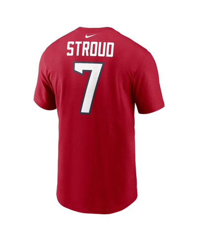 Nike Men's  C.j. Stroud Red Houston Texans Player Name And Number T-shirt In Red