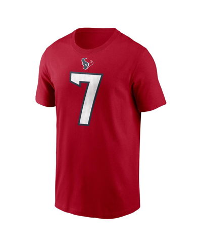Nike Men's  C.j. Stroud Red Houston Texans Player Name And Number T-shirt In Red