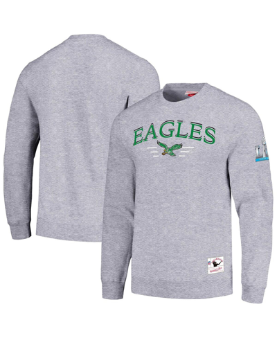 Shop Mitchell & Ness Men's  Gray Philadelphia Eagles Rings 2.0 Pullover Sweatshirt