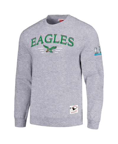 Shop Mitchell & Ness Men's  Gray Philadelphia Eagles Rings 2.0 Pullover Sweatshirt