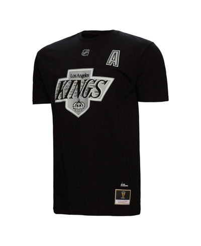 Shop Mitchell & Ness Men's  Luc Robitaille Black Los Angeles Kings Name And Number T-shirt