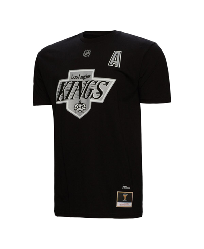 Mitchell & Ness Men's  Luc Robitaille Black Los Angeles Kings Name And Number T-shirt In Black