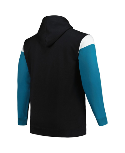 Profile Men's  Black Jacksonville Jaguars Big And Tall Trench Battle Pullover Hoodie In Black