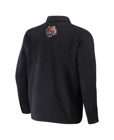 Fanatics Men's Nfl X Darius Rucker Collection By  Charcoal Cincinnati Bengals Shacket Full-snap Jacke In Charcoal