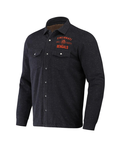 Fanatics Men's Nfl X Darius Rucker Collection By  Charcoal Cincinnati Bengals Shacket Full-snap Jacke In Charcoal